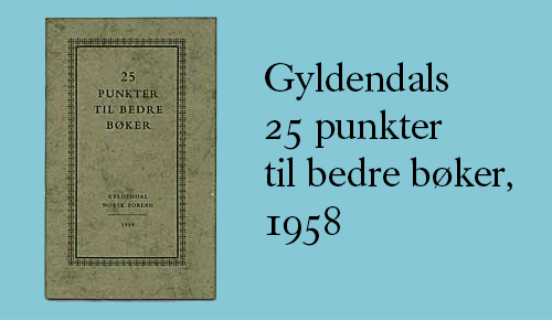 Gyldendals 25 punkter for bedre bøker, av 1958
