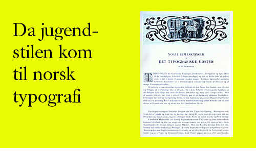Hermann Scheibler om jugend-stilen i typografien