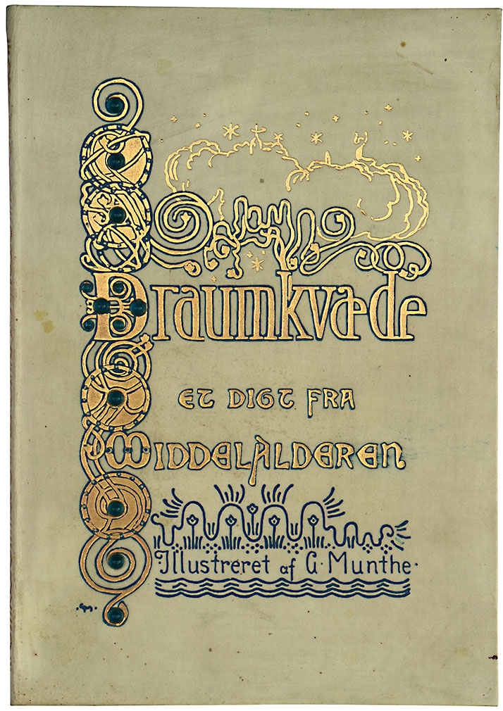 The imitated vellum binding of Munthe’s Draumkvæde.