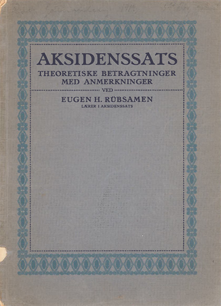 Omslaget til Rübsamens Aksidenssats