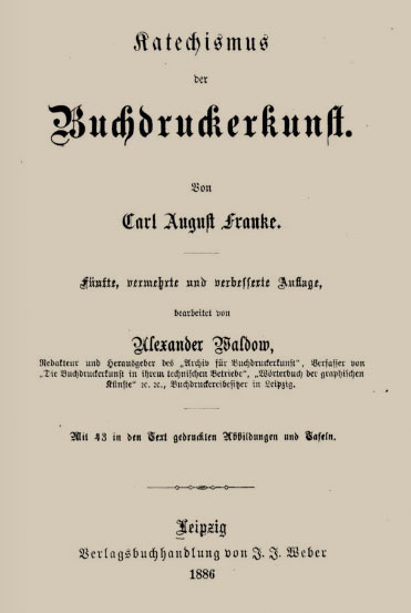 Tittelsida til Adams Typographia