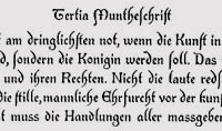 Et prøvetrykk av Klingspors Muntheschrift