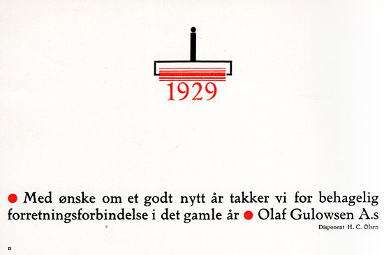 Nyttårskort 1929