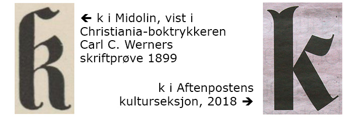 Midolin k og Aftenpostens k