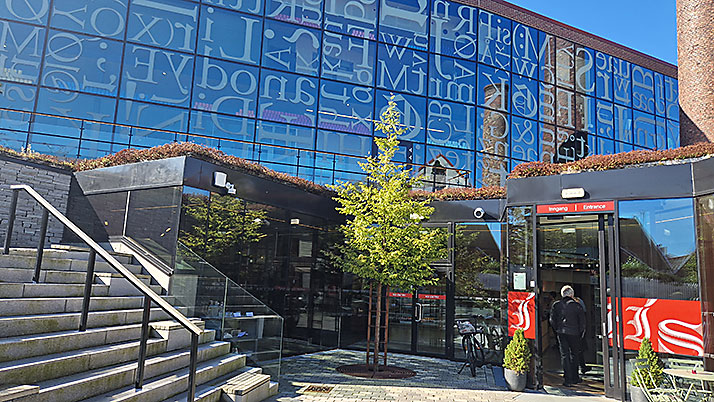 Inngangen til Norsk grafisk museum i Stavanger.