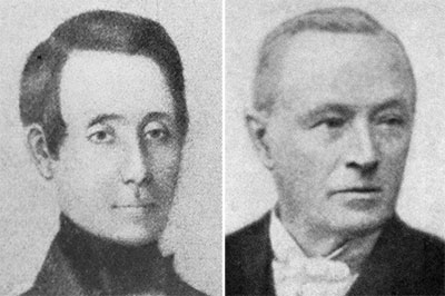 Portretter av Fredrik Trondsen Steen og Theodor Ferdinand Steen